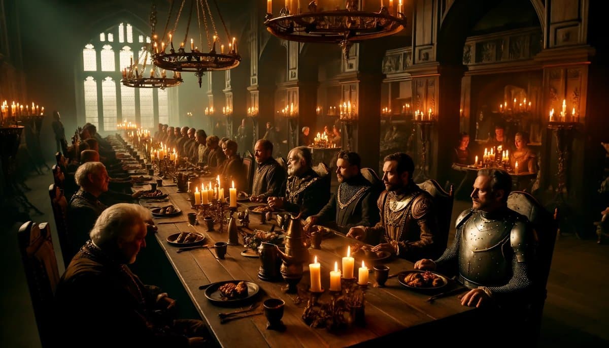 A feast in the Great Hall
