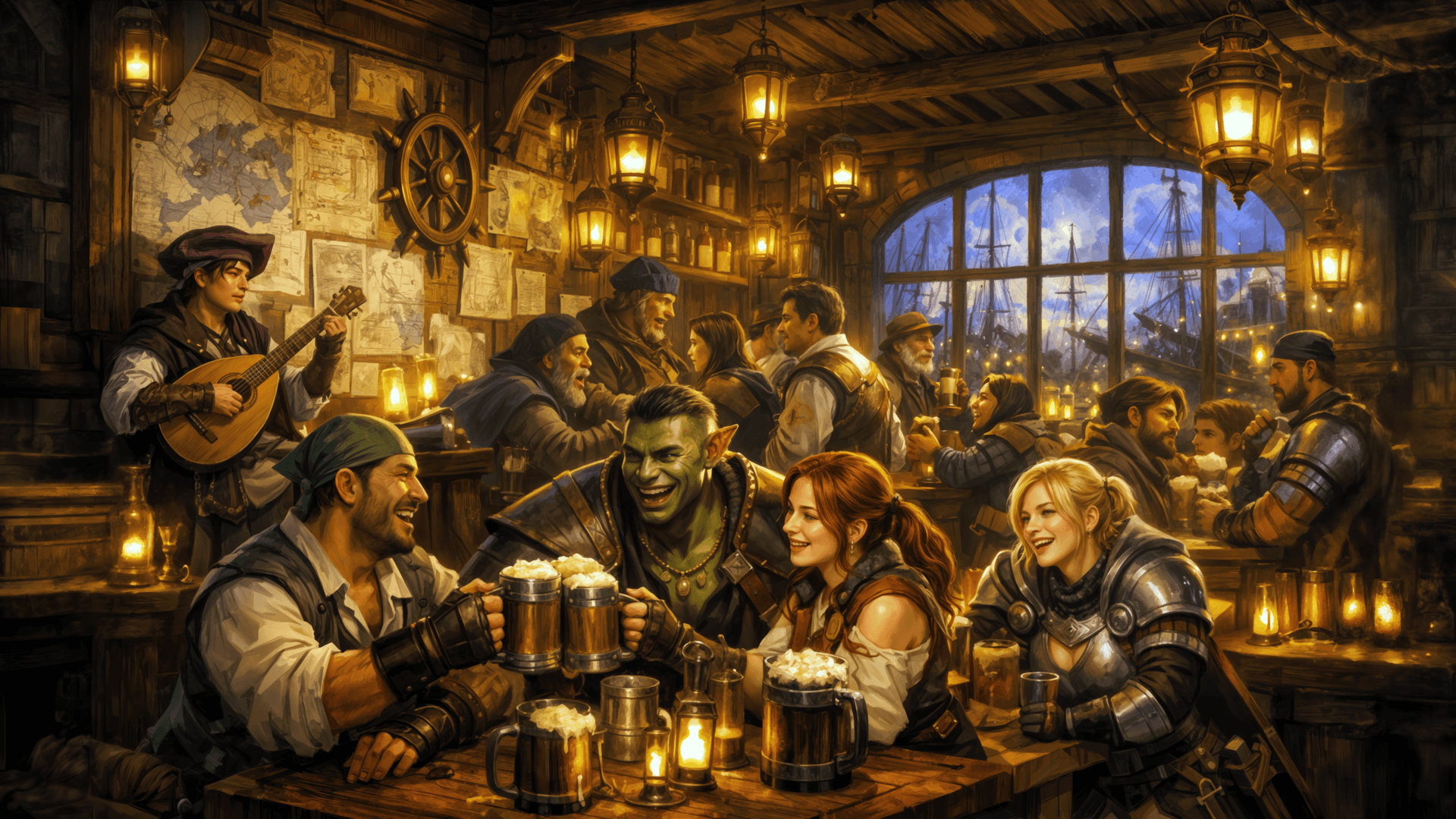 A dockside tavern